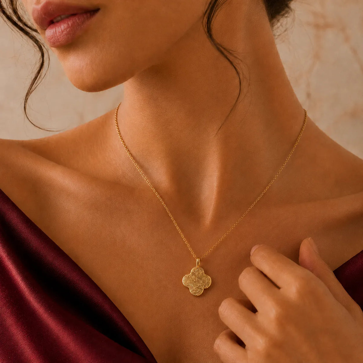 Collier Empreinte Trèfle