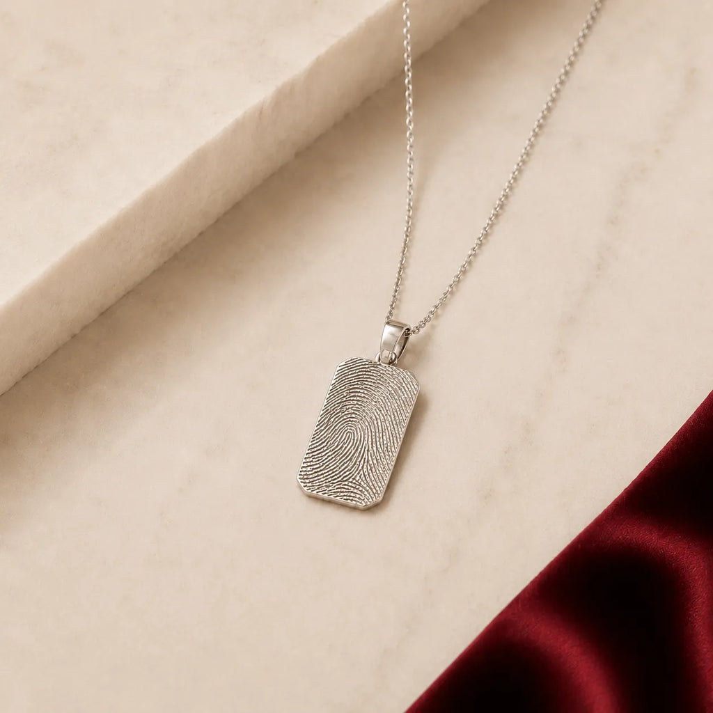 Collier Empreinte Rectangle