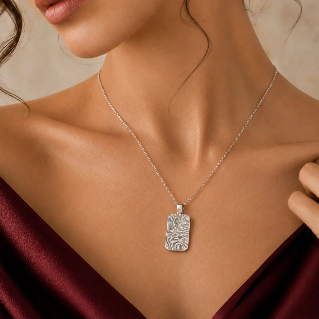 Collier Empreinte Rectangle