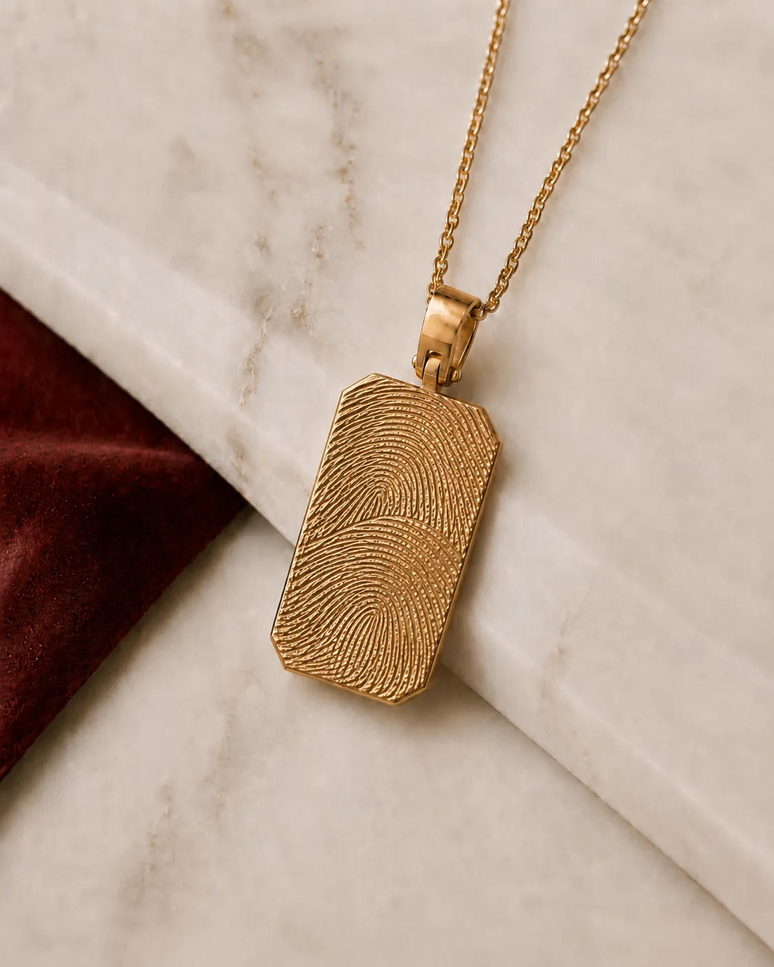 Collier Empreinte Rectangle