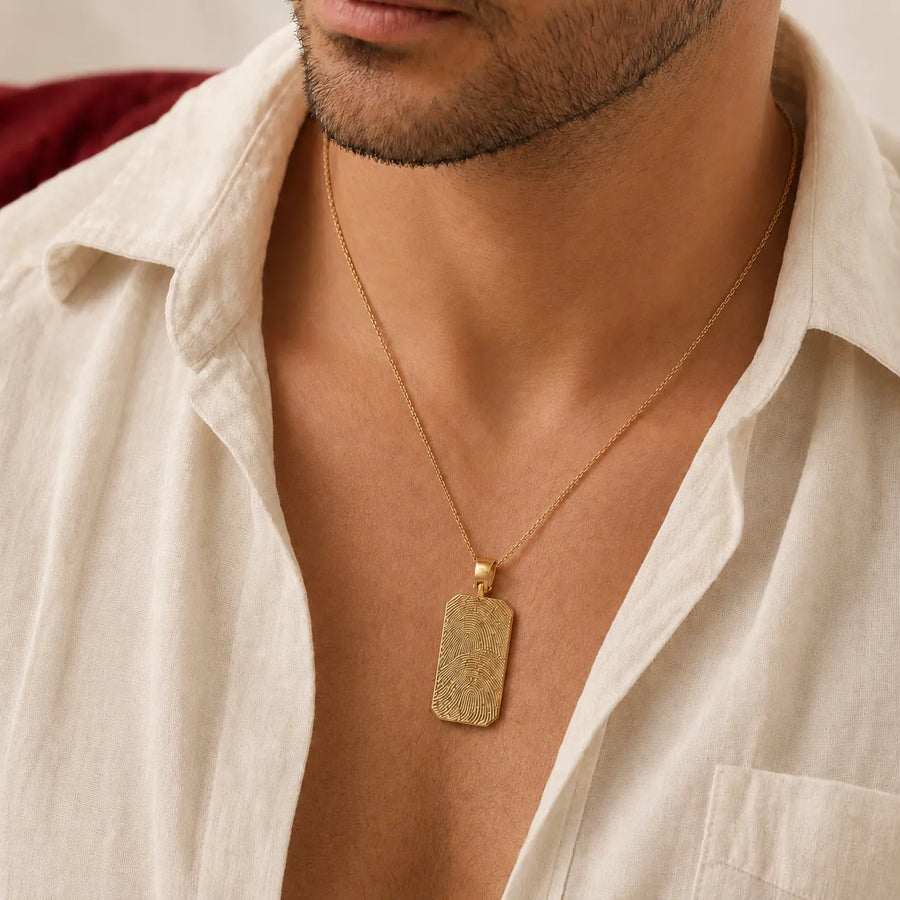 Collier Empreinte Rectangle