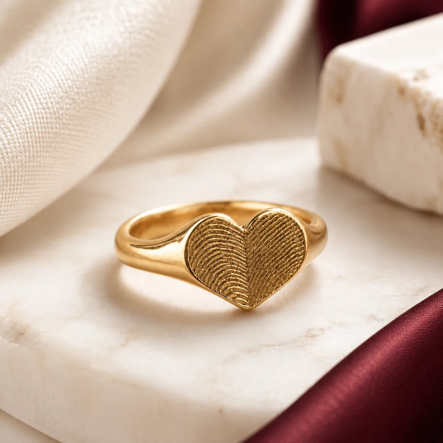 Bague Cœur Empreinte