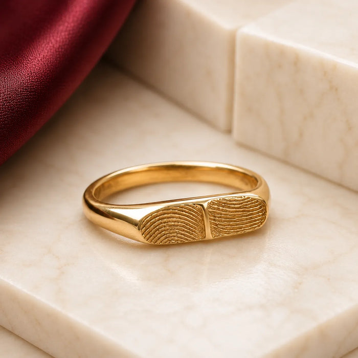 Thin Rectangle Imprint Ring